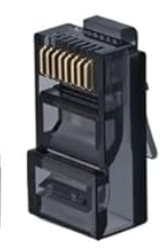 TRKLink EZ RJ45 Konnektör Siyah 100'lü Paket Yeni Nesil Toolless Ethernet Kablo Uç Konnektör Cat5e Cat6