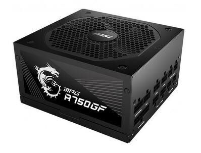 MSI MPG A750GF 750W 80+ Gold Intel ATX Fully‑Modular Power Supply 140 mm FDB Fan