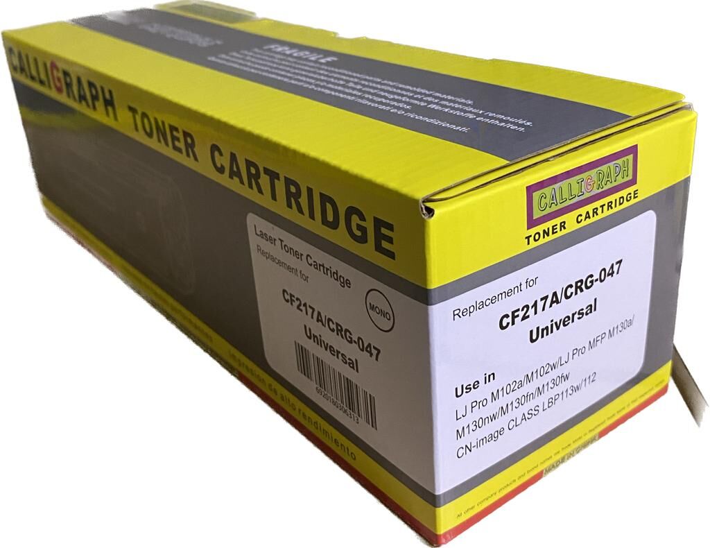 Calligraph HP CF217A (17A) / Canon CRG-047 Uyumlu Chipli Muadil Siyah (Black) Toner - 1.600 Sayfa