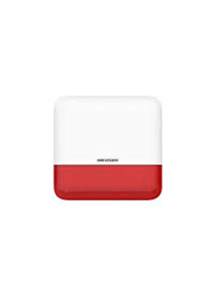 Hikvision DS‑PS1‑E‑WE Kablosuz Dış Ortam 110 dB Siren 868 MHz AX PRO AES-128 4xCR123A IP65 Kırmızı Strobe