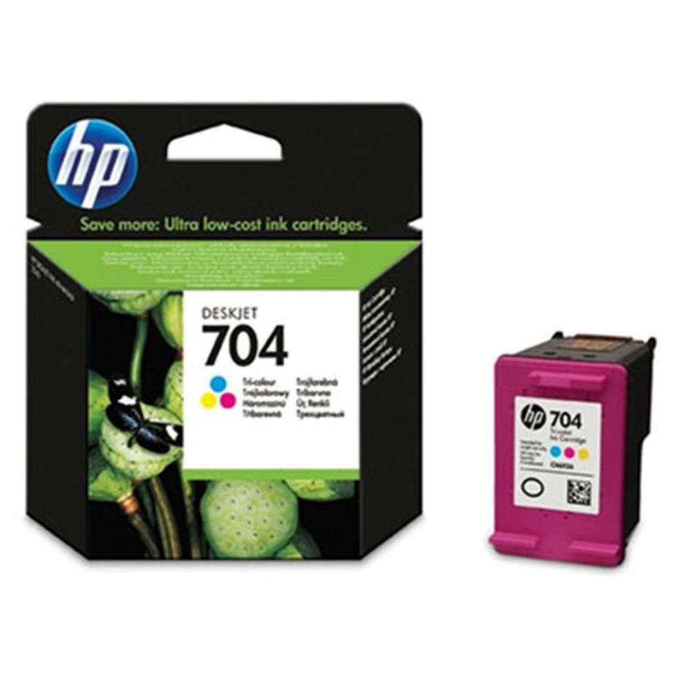HP 704 (CN693AE) Üç Renkli (Tri-color) Orijinal Mürekkep Kartuşu