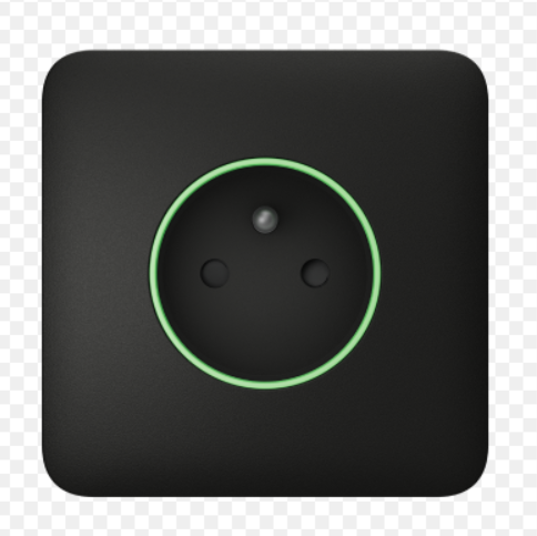 AJAX Outlet Socket Type F Siyah Akıllı Priz Kablosuz Güç Kontrol Soketi Elektrik Açma Kapama AJAX Akıllı Ev Sistemi Uyumlu