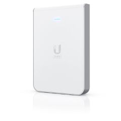 UBNT U6‑IW Dual‑Band WiFi 6 (802.11ax) 4×4 MU‑MIMO 5.9 dBi + 2×2 2.4 GHz 4.8 Gbps Duvar Tipi Access Point (Adaptörsüz)