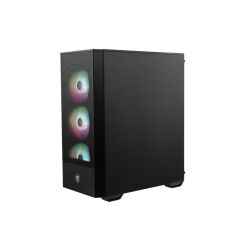 MSI MAG FORGE 112R Temperli Cam Side Panel 4 × 120 mm ARGB Fan (3 × Önde + 1 × Arkada), PSU Yok, ATX / Micro‑ATX / Mini‑ITX Destekli Gaming Kasa