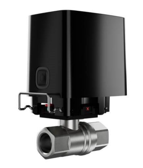 AJAX WaterStop 3/4'' Siyah Kablosuz Akıllı Su Vanası Su Kesme Sistemi Leak Protection Otomatik Su Kapatma AJAX Su Baskını Koruma Uyumlu