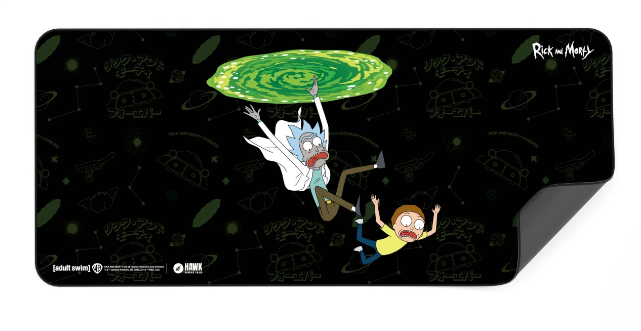 Hawk Rick and Morty Portal Temalı 90x40 cm Gaming Mouse Pad