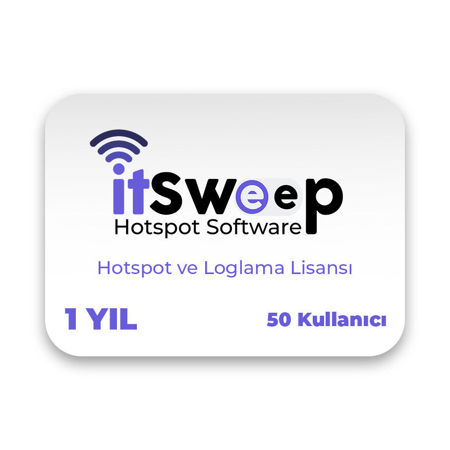 ITSWEEP HS1-50 Hotspot ve Loglama Lisansı - 1 Yıl (50 Kullanıcı)