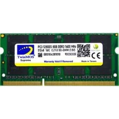 TwinMOS Sodimm 8 GB 1600MHz 1.35V Low Voltage DDR3  Notebook Ram