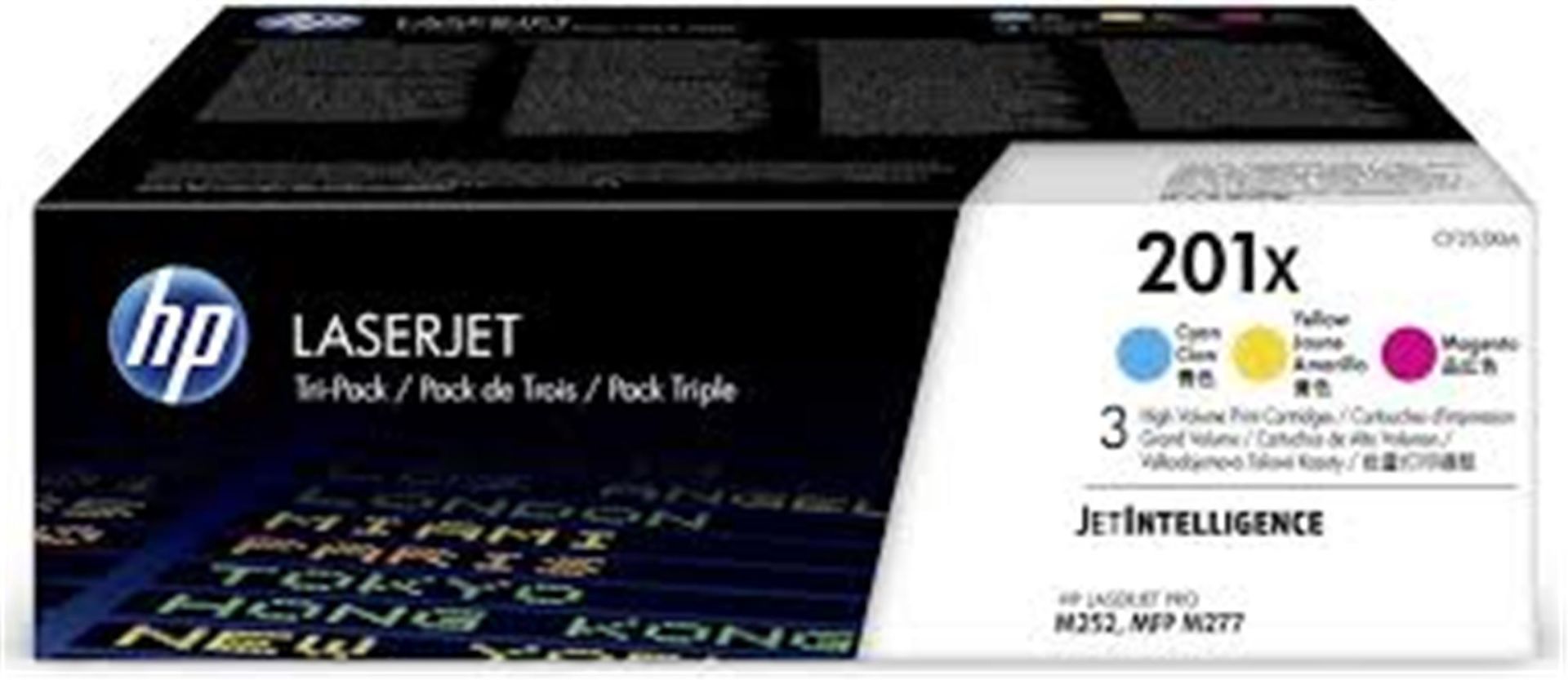HP 201X Cyan/Magenta/Yellow Yüksek Kapasiteli 3'lü Avantaj Paketi (CF253XM)