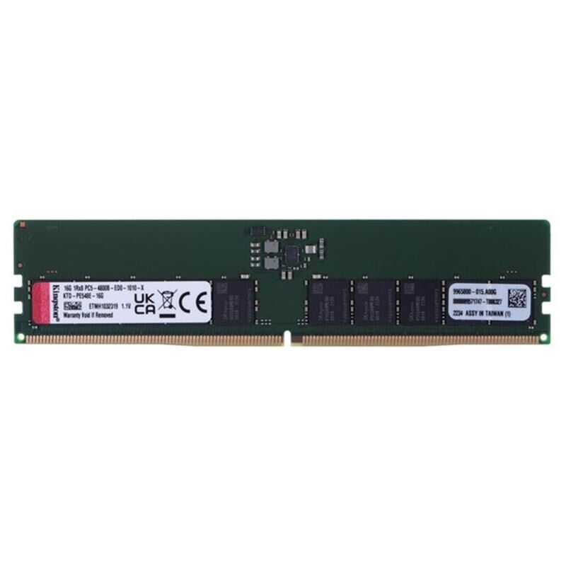 16 GB KINGSTON DDR5 4800MHZ DIMM CL40 1RX8 1.1V KTD-PE548E-16G