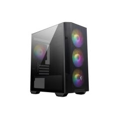 MSI MAG Forge M100R Temperli Cam 3x120mm + 1x120mm ARGB Fan PSU Yok mATX Gaming Siyah Kasa