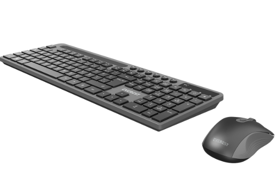 Everest KM-730 Gri-Siyah Kablosuz Q Multimedia Klavye + Mouse Set