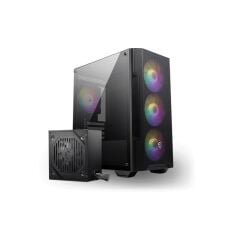 MSI MAG FORGE M100A D60 Akrilik Yan Panel 3×120 mm ARGB Fan + 1×120 mm ARGB Arka Fan 600 W 80+ Bronze PSU Micro‑ATX / Mini‑ITX Gaming Kasa