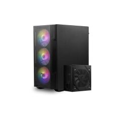 MSI MAG FORGE M100A D60 Akrilik Yan Panel 3×120 mm ARGB Fan + 1×120 mm ARGB Arka Fan 600 W 80+ Bronze PSU Micro‑ATX / Mini‑ITX Gaming Kasa