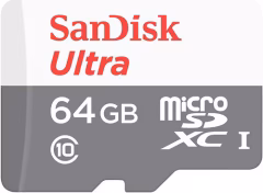 64GB SANDISK ULTRA MICROSD 100MB/S SDSQUNR-064G-GN3MN