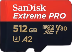 512GB SANDISK EXTREME PRO SDXC UHS-I A2 MICROSD SDSQXCD-512G-GN6MA