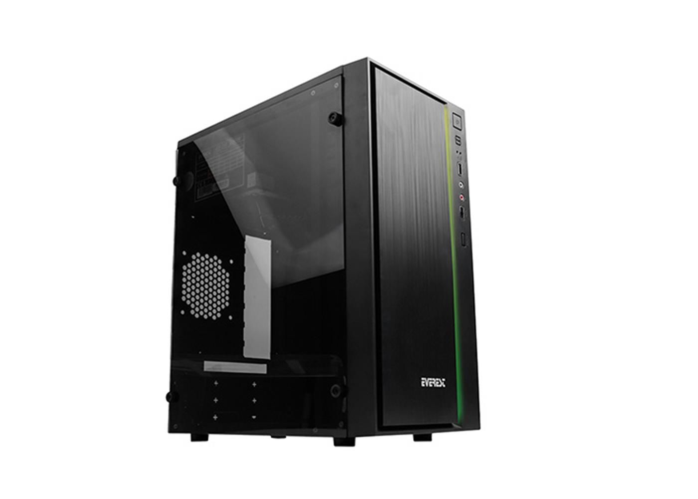 Everest ASTRAL RGB Led Şeritli Peak 250W Akrilik Yan Panel M‑ATX Mini‑T Gaming Oyuncu Kasası (PSU Dahil)