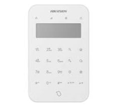 Hikvision DS‑PK1‑LT‑WE AX PRO Serisi Kablosuz LCD Tuş Takımı 868 MHz İki Yönlü Tri‑X, RFID Etiket Okuyucu, Sesli/Görsel Durum Göstergeli, Beyaz, 4×CR123 Pil