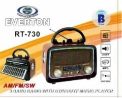 Everton RT-730 Nostaljik Radyo Bluetooth USB/SD/AUX Destekli Dijital Saatli Şarjlı Müzik Kutusu