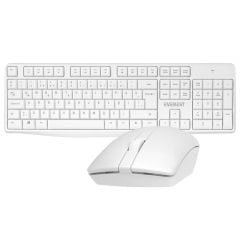 Everest KM-7500 Beyaz Kablosuz 2.4GHz Q Multimedia Klavye + Optik Mouse Set