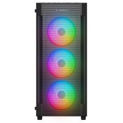 Rampage VIGILANT Mesh 650W 80+ Bronze Siyah Temperli Camlı 4×120 mm RGB Fan ATX Midi Tower Gaming Kasası