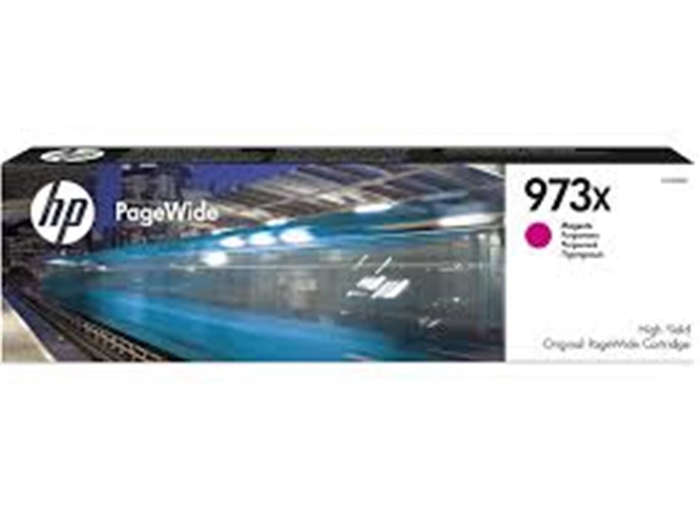 HP 973X Magenta (Macenta) Yüksek Kapasite PageWide Orijinal Mürekkep Kartuşu (F6T82AE)