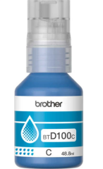 Brother BTD100C Cyan Mavi Şişe Mürekkep 5000 Sayfa Kapasiteli Orijinal Tanklı Yazıcı Dolum Mürekkebi (D100C)