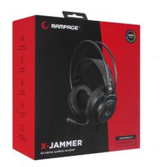 Rampage RM-K27 X-JAMMER RGB LED 3.5mm + USB Kablolu Stereo Gaming Kulak Üstü Mikrofonlu Oyuncu Kulaklığı