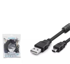 Hadron HDX7520 USB Mini V3-5Pin to USB Kablo 5 Metre Siyah