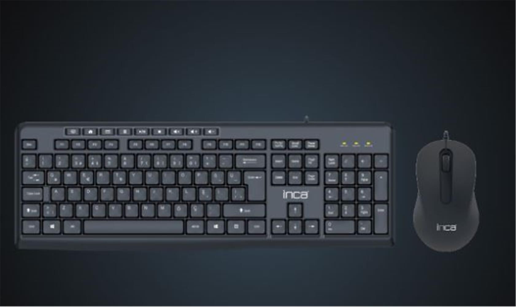 Inca IMK-372T USB Kablolu Multimedia Klavye Mouse Set