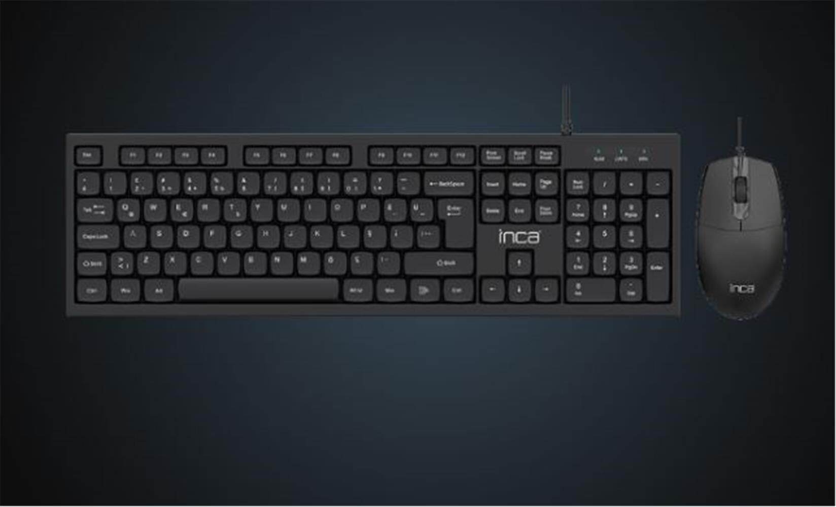 Inca IMK-376T USB Kablolu Multimedia Klavye Mouse Set