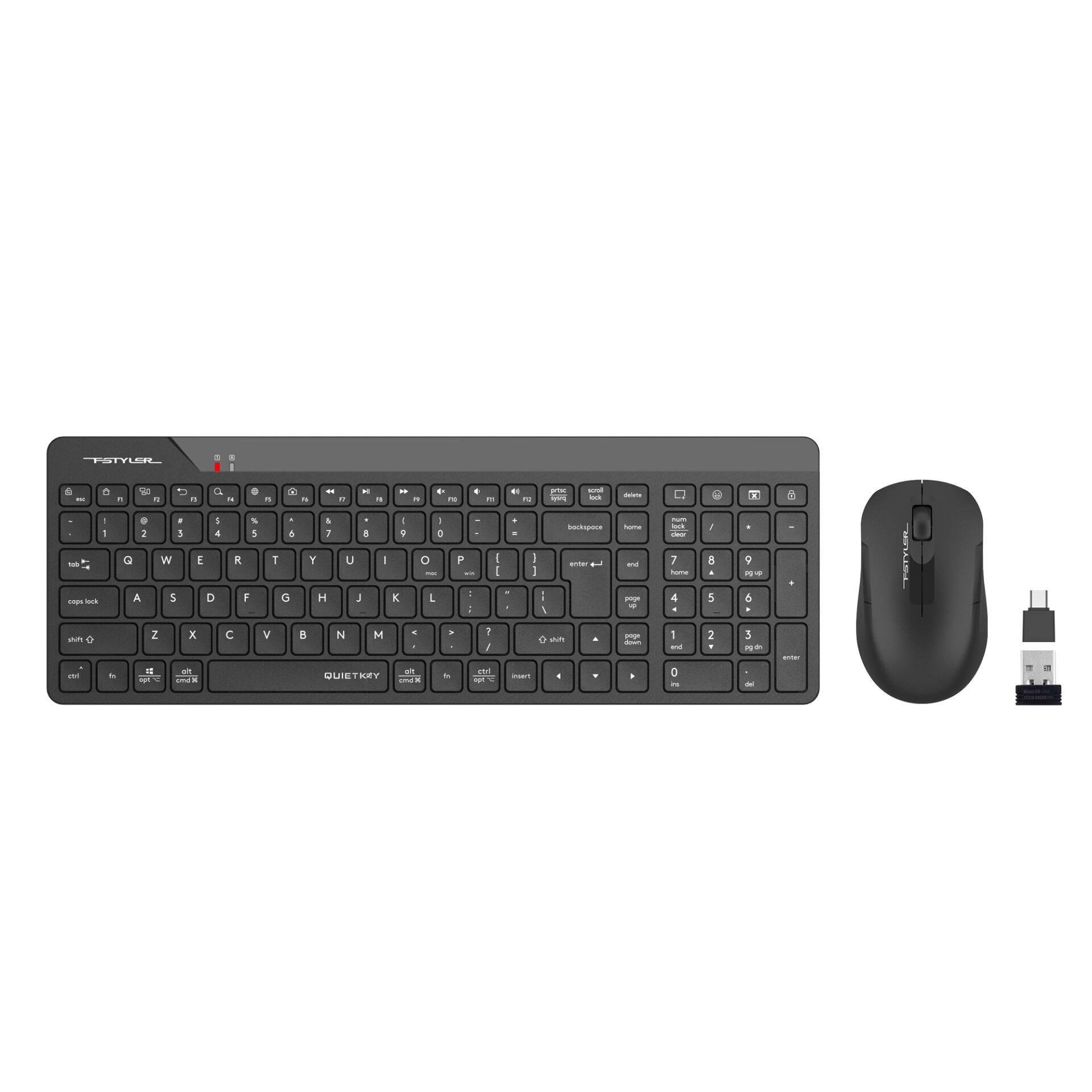 A4Tech FG2300 Air2 Silent 2.4GHz Kablosuz Türkçe Q Klavye + Mouse Set Siyah