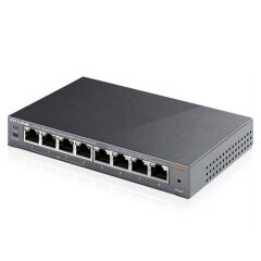 TP-LINK TL-SG108PE 8 Port Gigabit 10/100/1000 Mbps Yönetilebilir PoE Switch, 4 PoE Port, Rack/Uygun, Küçük Ofis ve İşletmeler İçin