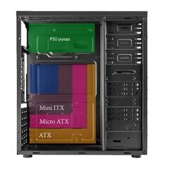 VENTO TA‑K61 750W 1×80 mm Fan USB 3.0 + 2×USB 2.0 Kulaklık / Mikrofon Girişli Siyah ATX Mid‑Tower Kasa