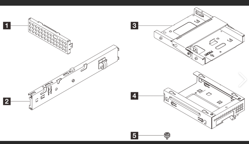 LENOVO ST45 V3 1x3.5 HDD + ODD Cage Kit 4XF7A96626