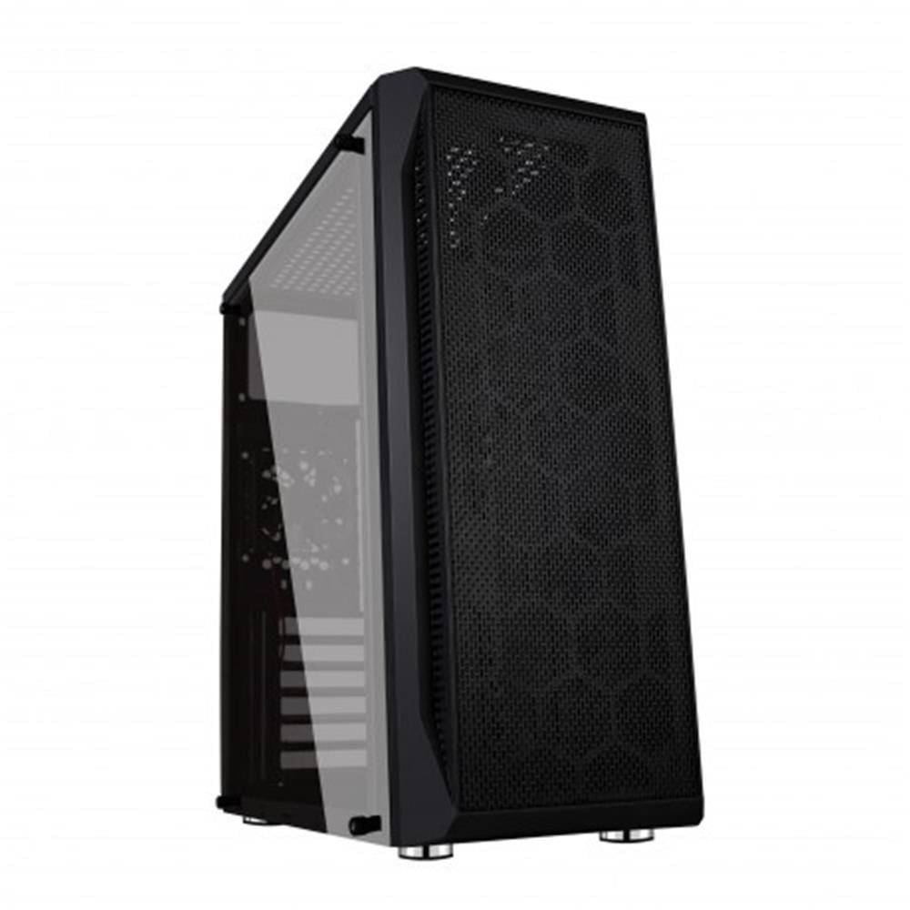Hiper Zoe Gaming Rainbow Midi‑Tower ATX Kasa 500 W RGB Fanlı Temperli Cam Siyah