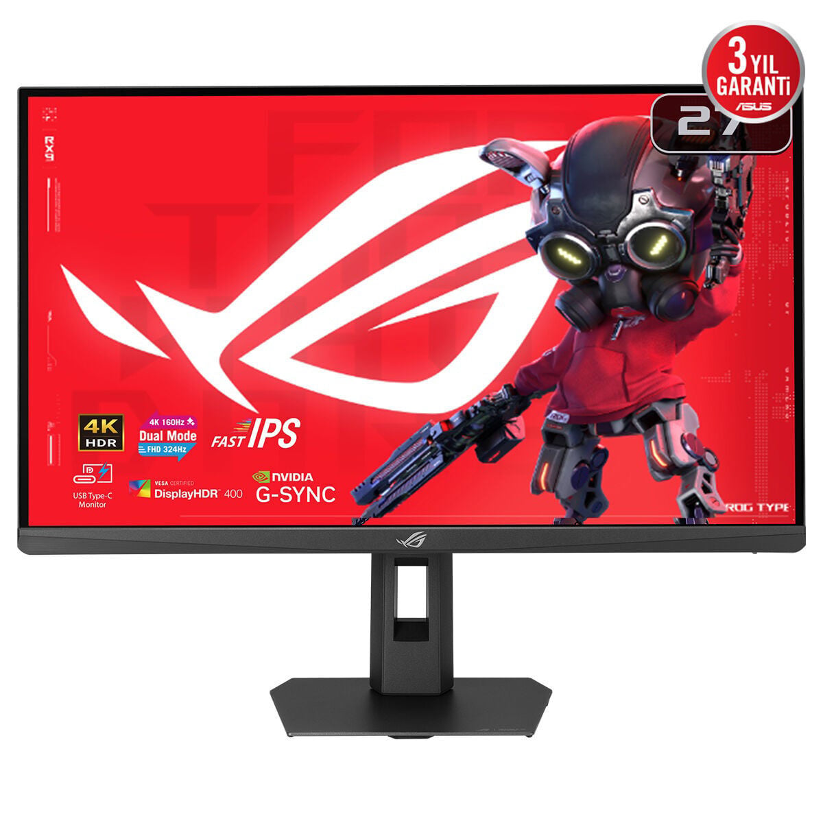 Asus 27'' ROG Strix XG27UCSR 4K IPS Gaming Monitör Siyah 0.03ms