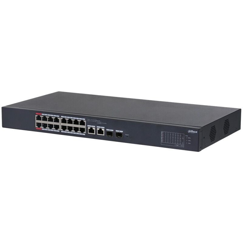 Dahua CS4218-16ET-135 16 Port 10/100Mbps + 2 Port RJ45/SFP Combo Gigabit Cloud Yönetilebilir 135W PoE Switch