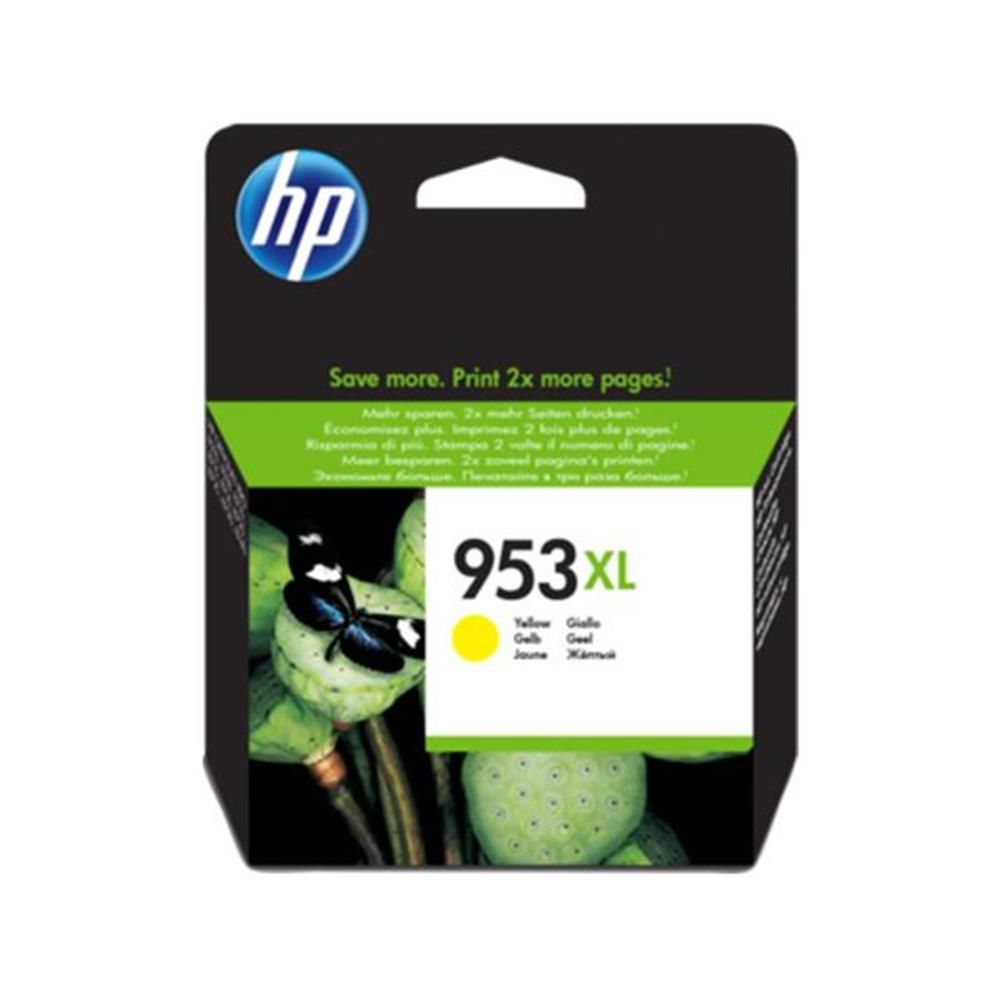 HP 953XL Sarı (Yellow) Yüksek Kapasiteli Orijinal Mürekkep Kartuşu (F6U18AE)
