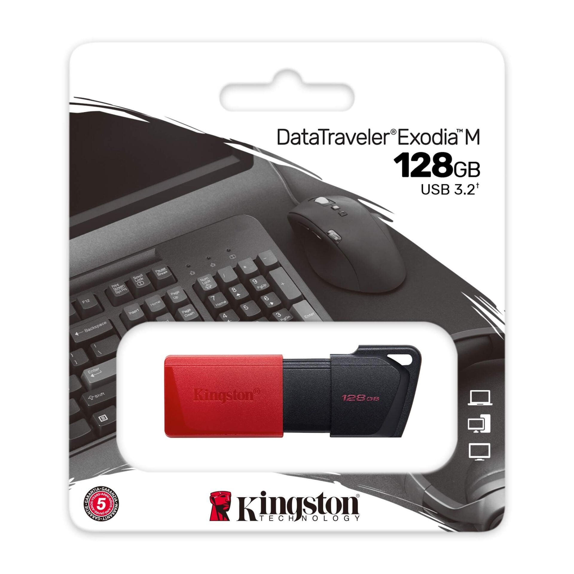 Kingston DataTraveler Exodia M 128GB USB 3.2 Gen 1 Flash Bellek DTXM/128GB