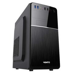 VENTO CIO TML117 350W (PEAK) Micro ATX Kasa Siyah – 350 W Peak PSU Dahili Micro ATX / Mini‑ITX Anakart Desteği, 2×USB 3.0, 1×Kulaklık, 1×Mikrofon Girişi, Çelik Gövde, Siyah