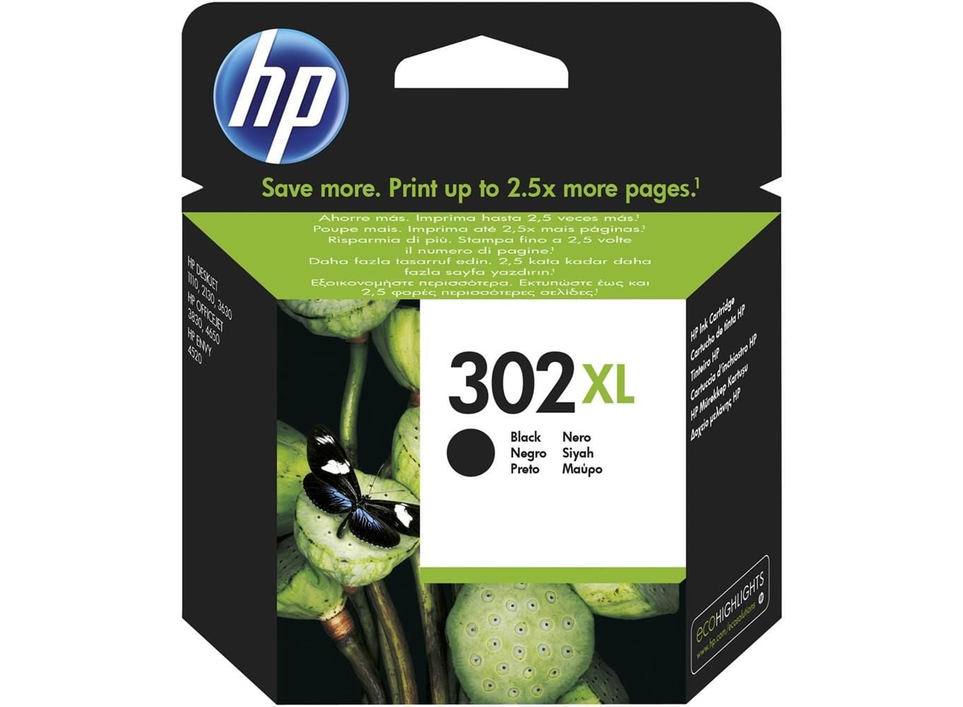 HP 302XL Siyah Yüksek Kapasiteli Orijinal Mürekkep Kartuşu (F6U68AE)