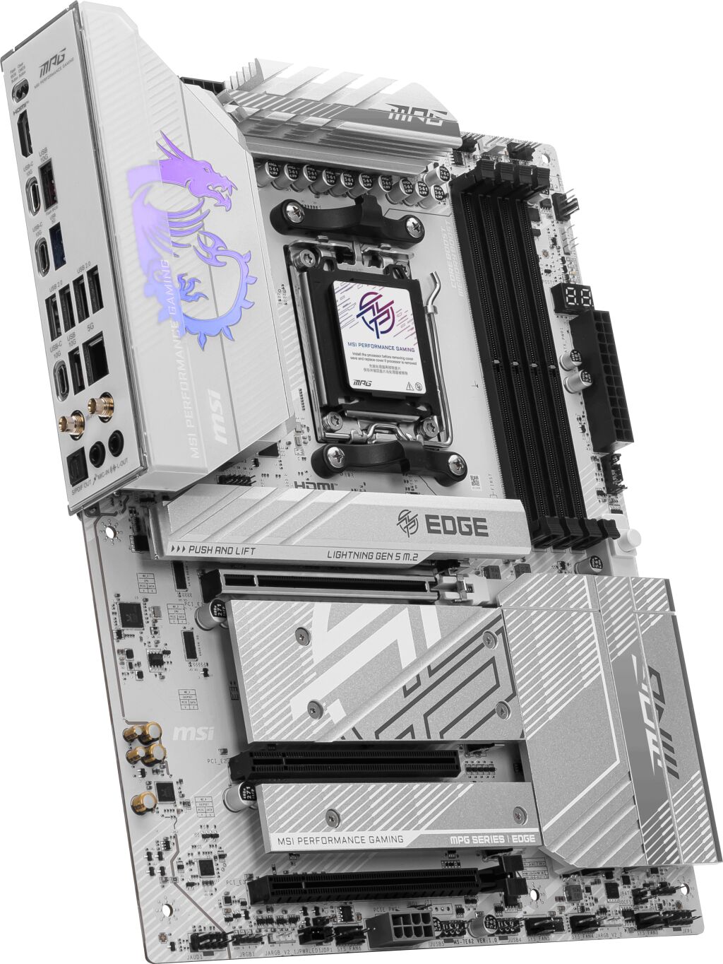 MSI MPG B850 EDGE TI WIFI AMD B850 AM5 DDR5 8400MHz(OC) ATX Anakart