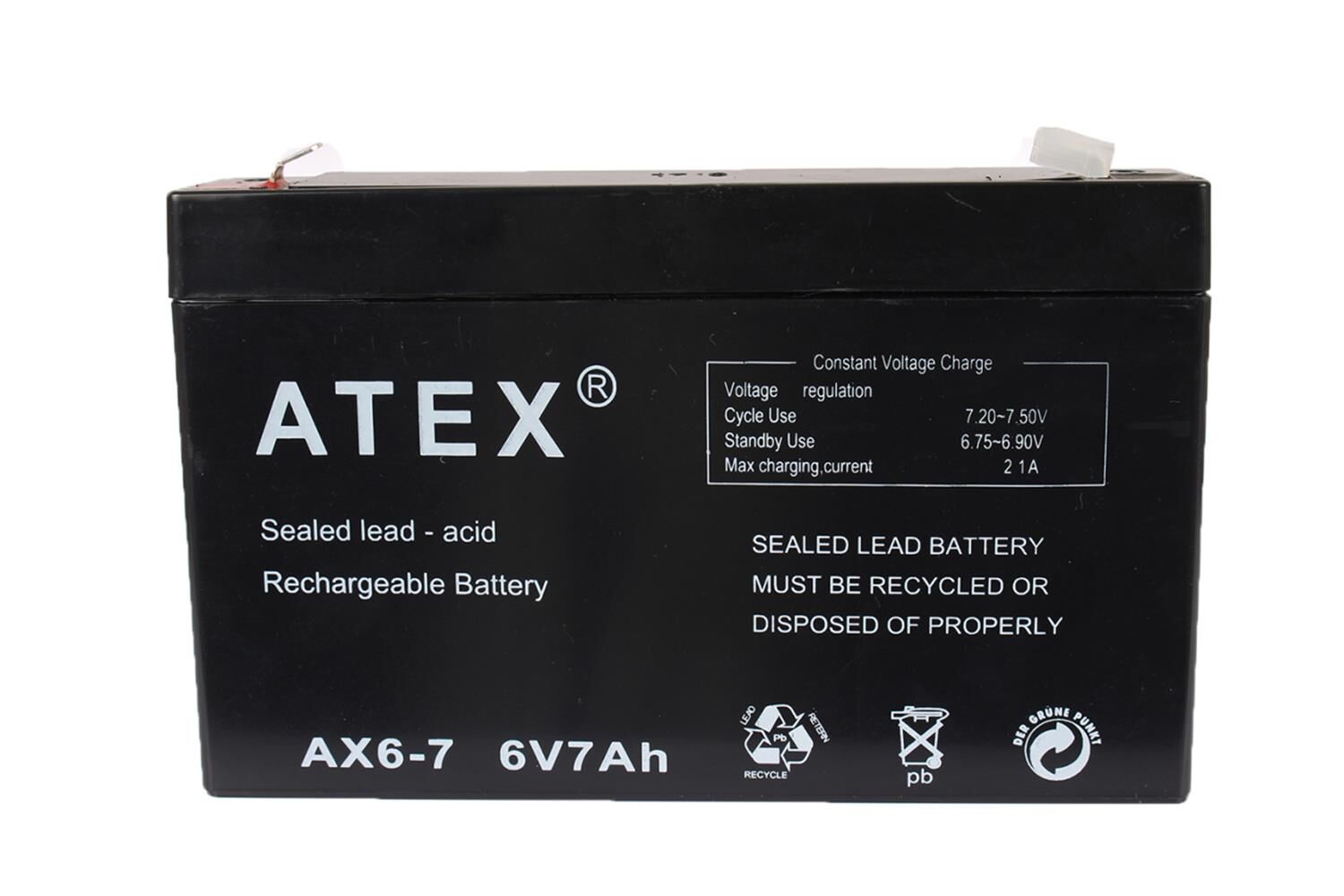 Atex AX-12V 18Ah Bakımsız Kuru Akü (Elektrikli Bisiklet ve UPS Uyumlu)