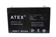 Atex AX-12V 18Ah Bakımsız Kuru Akü (Elektrikli Bisiklet ve UPS Uyumlu)