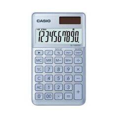 Casio SL-1000SC-BU Mavi 10 Haneli Renkli Cep Tipi Hesap Makinesi