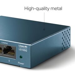 TP-Link LiteWave LS105G 5-Port Gigabit Masaüstü Yönetilemez Metal Switch