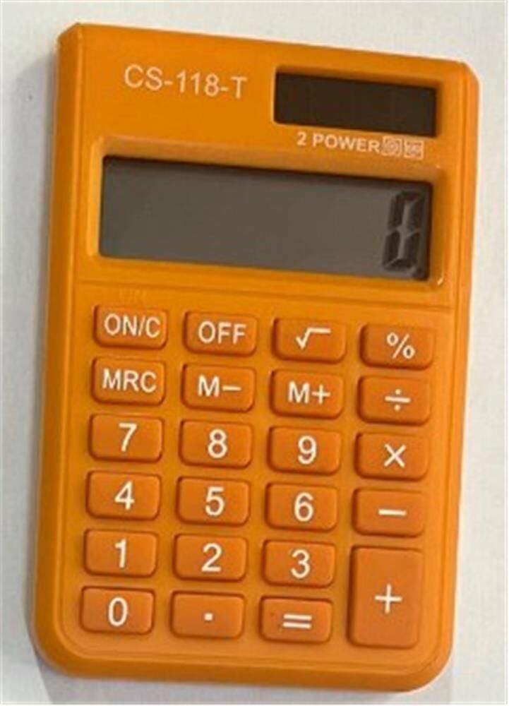 CSL CS-118-T Turuncu 8 Haneli Kapaklı Cep Tipi Hesap Makinesi