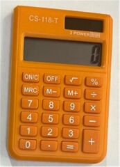 CSL CS-118-T Turuncu 8 Hane Cep Tipi Hesap Makinesi