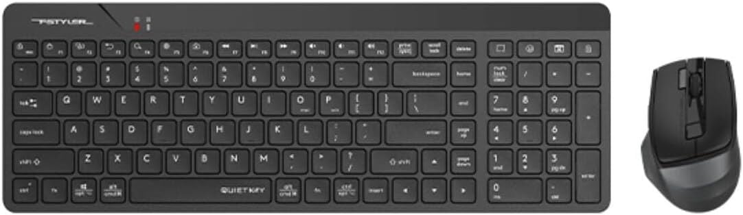 A4 Tech Fstyler FG2400 Q Türkçe Sessiz 2.4 GHz Kablosuz Klavye Mouse Seti Siyah